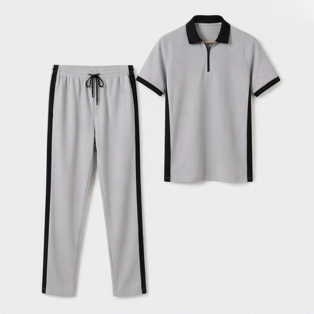 2 Pcs Men's Dri Fit Texture Track Suit