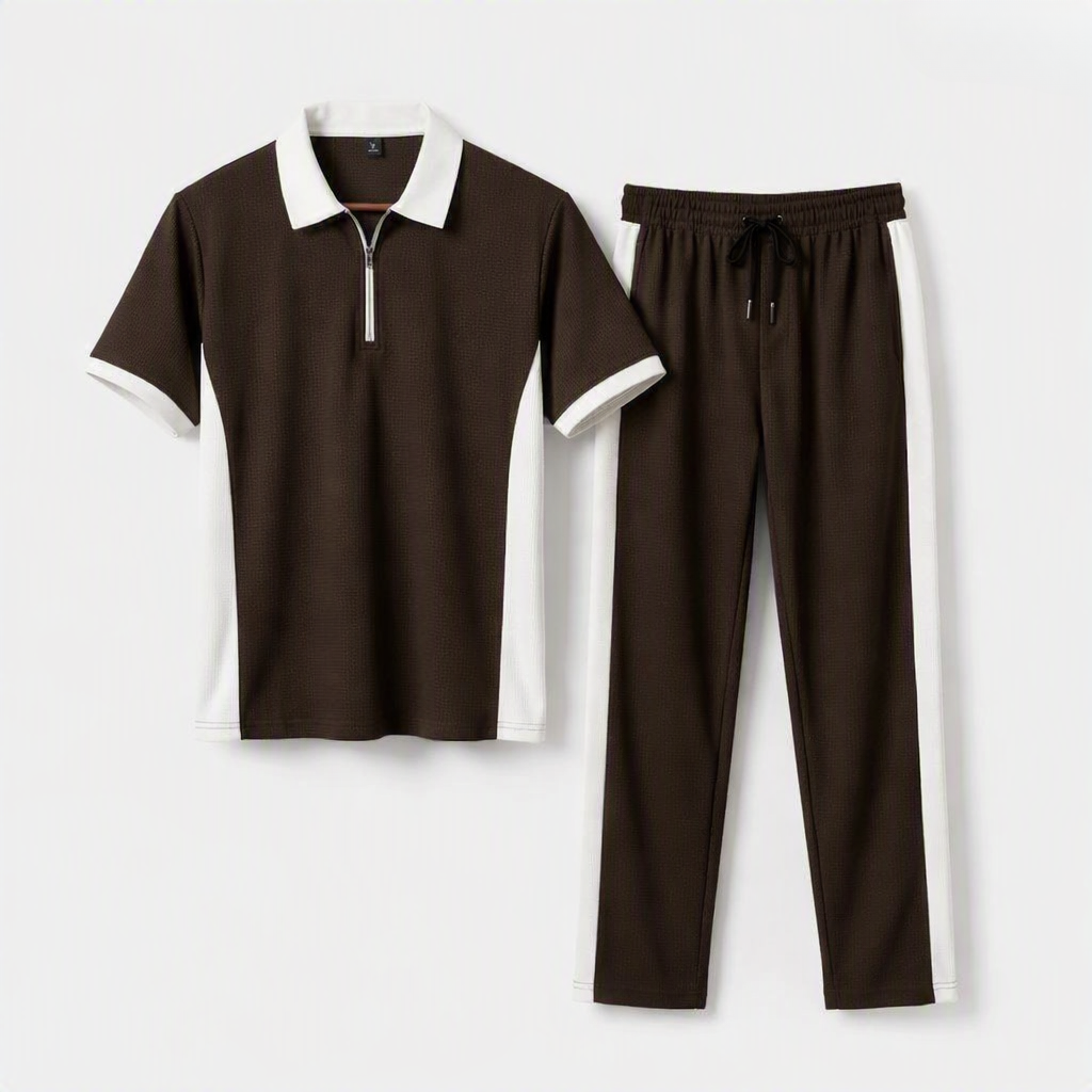 2 Pcs Men's Dri Fit Texture Track Suit
