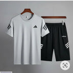 2 Pcs Men's Micro Printed Track Suit