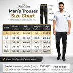 Men Printed Track Suit Black White Slim Fit 2Pcs