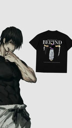 Men's Premium Cotton Anime Back Print T-Shirt – Oversized Casual Streetwear Tee