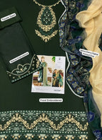 3 Pcs Women's Unstitched Embroidered Suit