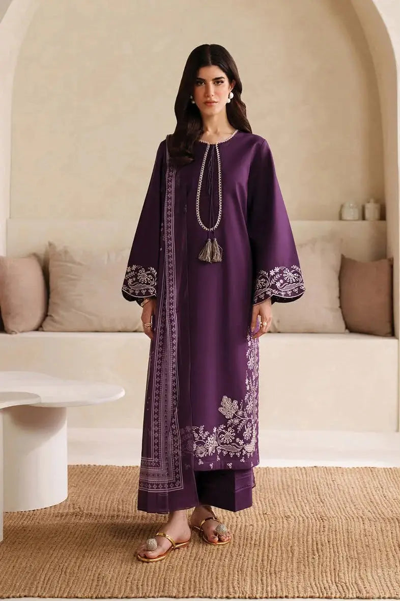 3 Pcs Women's Unstitched Embroidered Suit