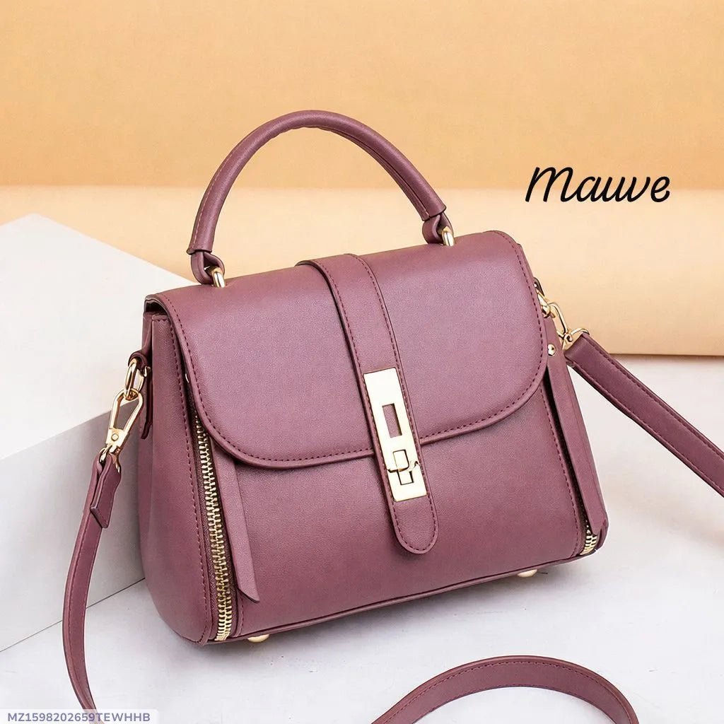 Women's Leather Plain Shoulder Bag