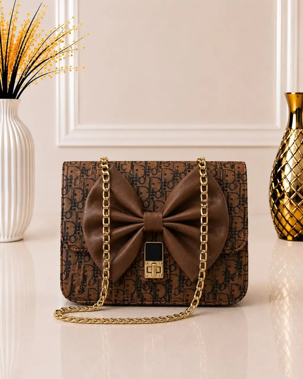 Women's Leather Plain Shoulder Bag