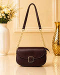 Women's Leather Plain Shoulder Bag