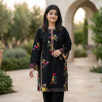 Multi Colours Embroidered Shirt Trouser Set 2Pcs