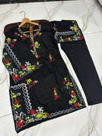 Multi Colours Embroidered Shirt Trouser Set 2Pcs