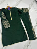 Green Shamoz Silk 2-Piece Embroidered Set