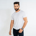 Men's Plain Cotton Jersey T-Shirt White Medium to XL