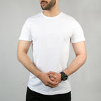Men's Plain Cotton Jersey T-Shirt White Medium to XL