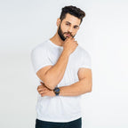 Men's Plain Cotton Jersey T-Shirt White Medium to XL