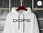 Men Cotton Hoodie DOPE Print White