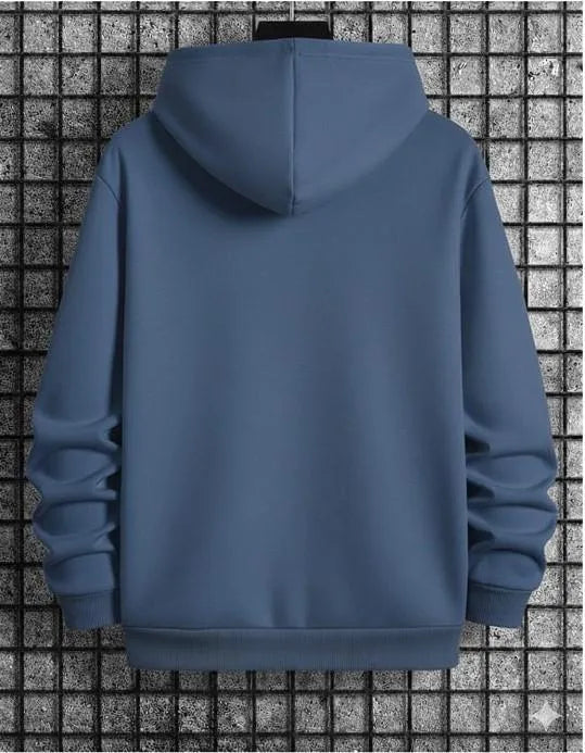 Men Printed Hoodie Blue Nope Not Today Fleece