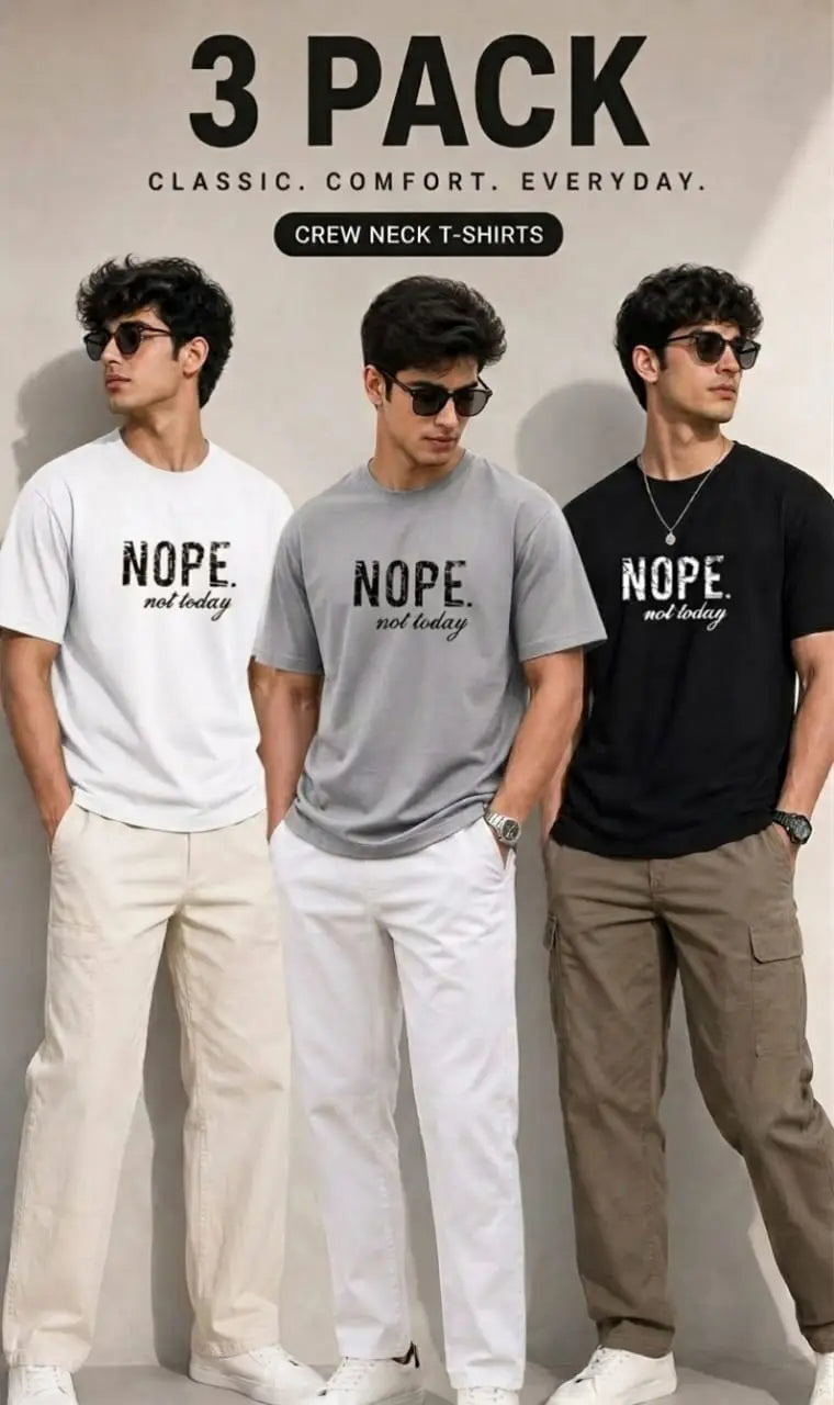 3 Pcs Men's Dri Fit Printed Shirt