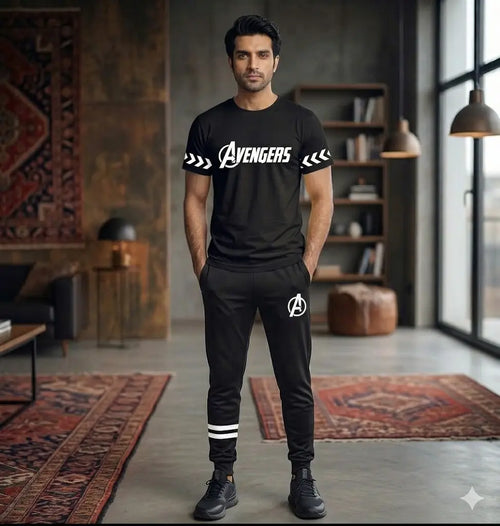 2 Pcs Men's Dri Fit Printed Track Suit