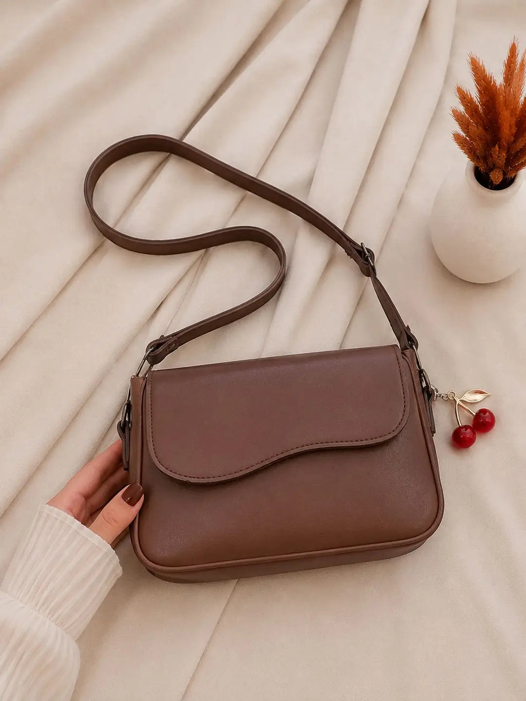Girl's Leather Plain Purse