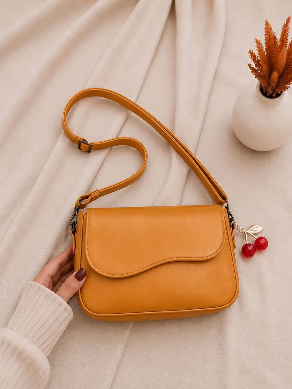 Girl's Leather Plain Purse