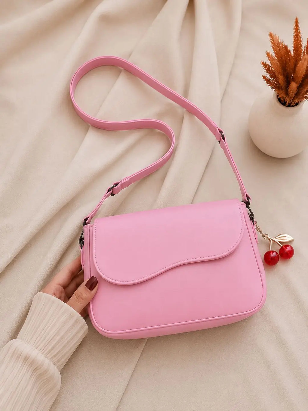 Girl's Leather Plain Purse