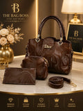 Girl's Leather Textured Hand Bag