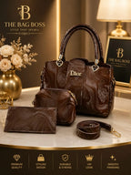 Girl's Leather Textured Hand Bag