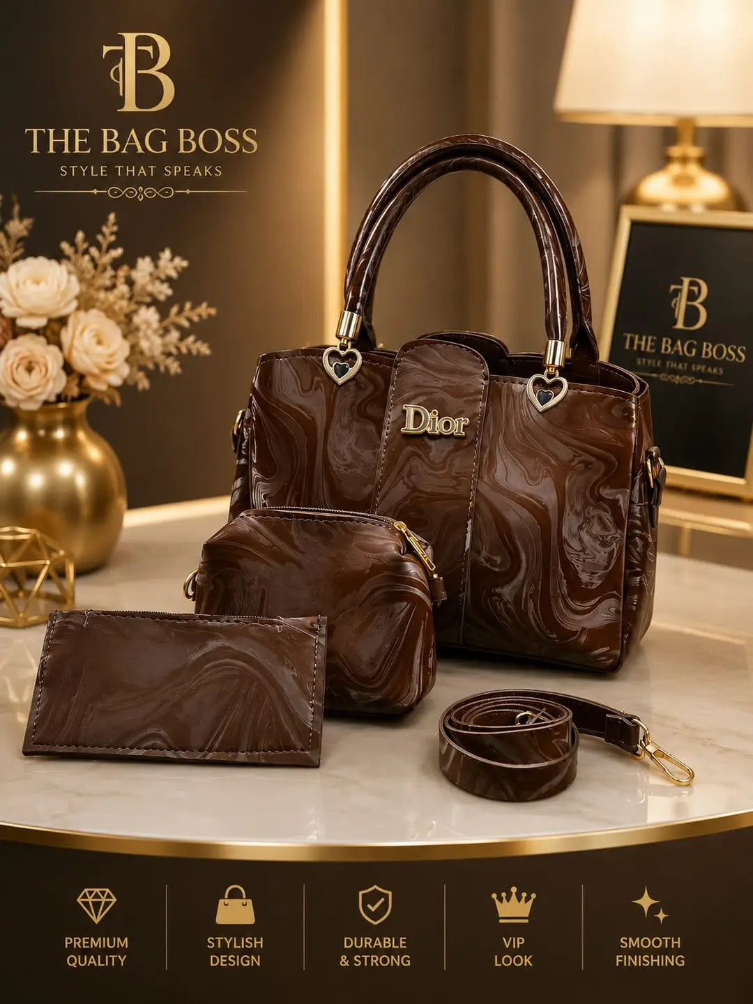 Girl's Leather Textured Hand Bag