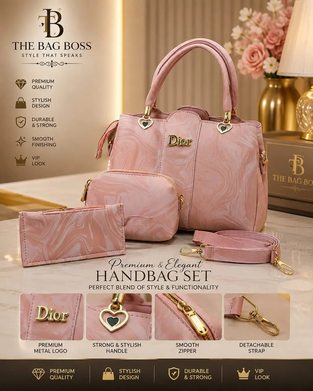 Girl's Leather Textured Hand Bag
