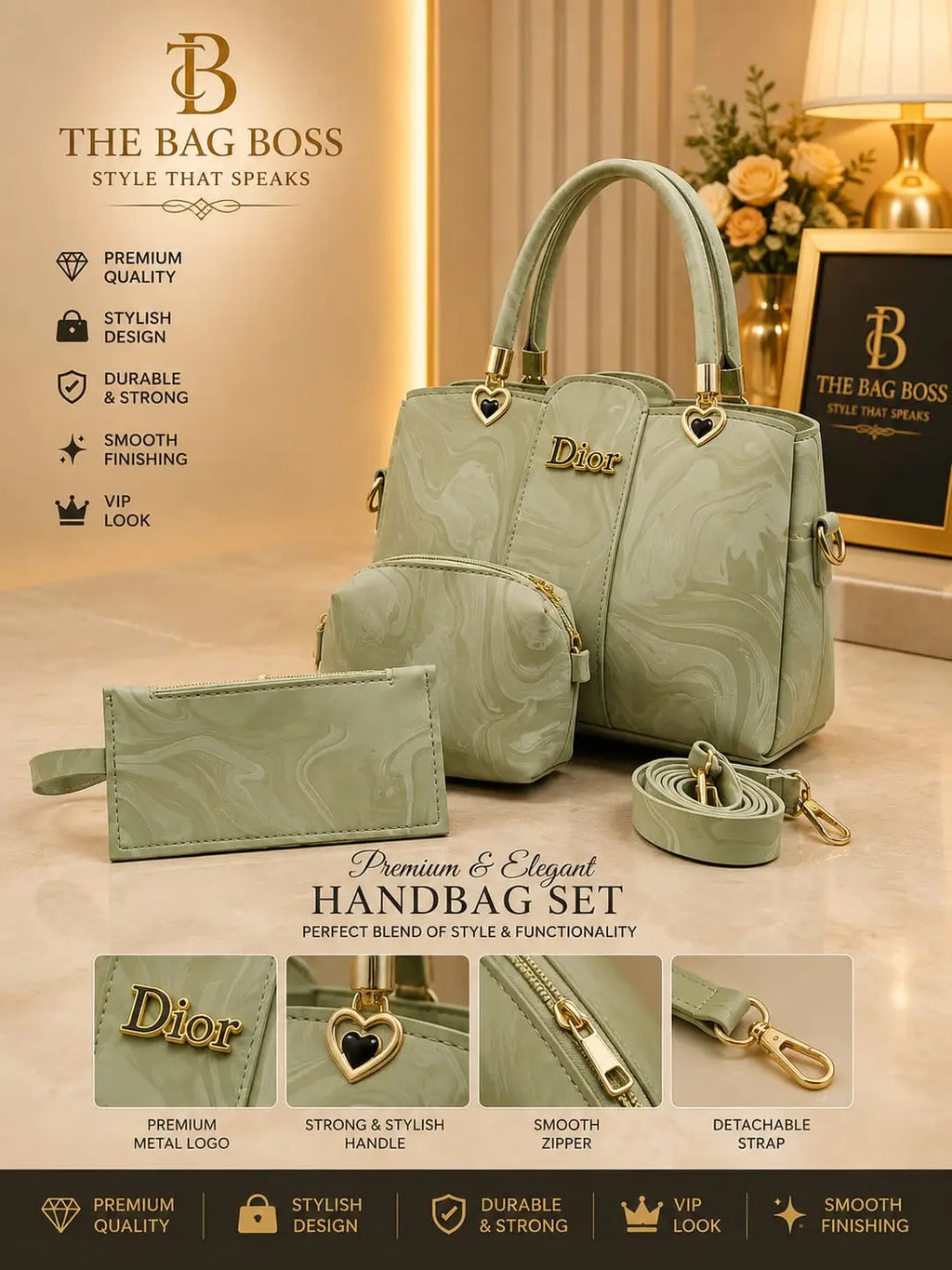 Girl's Leather Textured Hand Bag