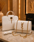 Girl's Leather Plain Hand Bag Set