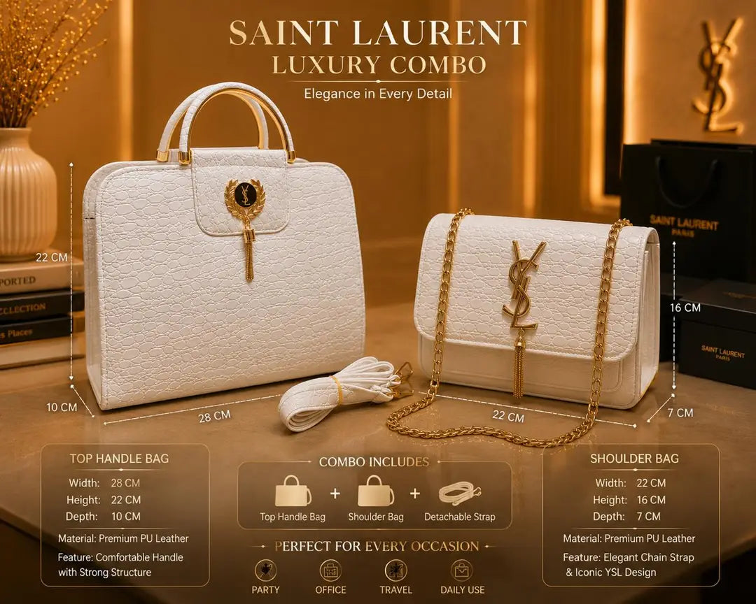 Girl's Leather Plain Hand Bag Set