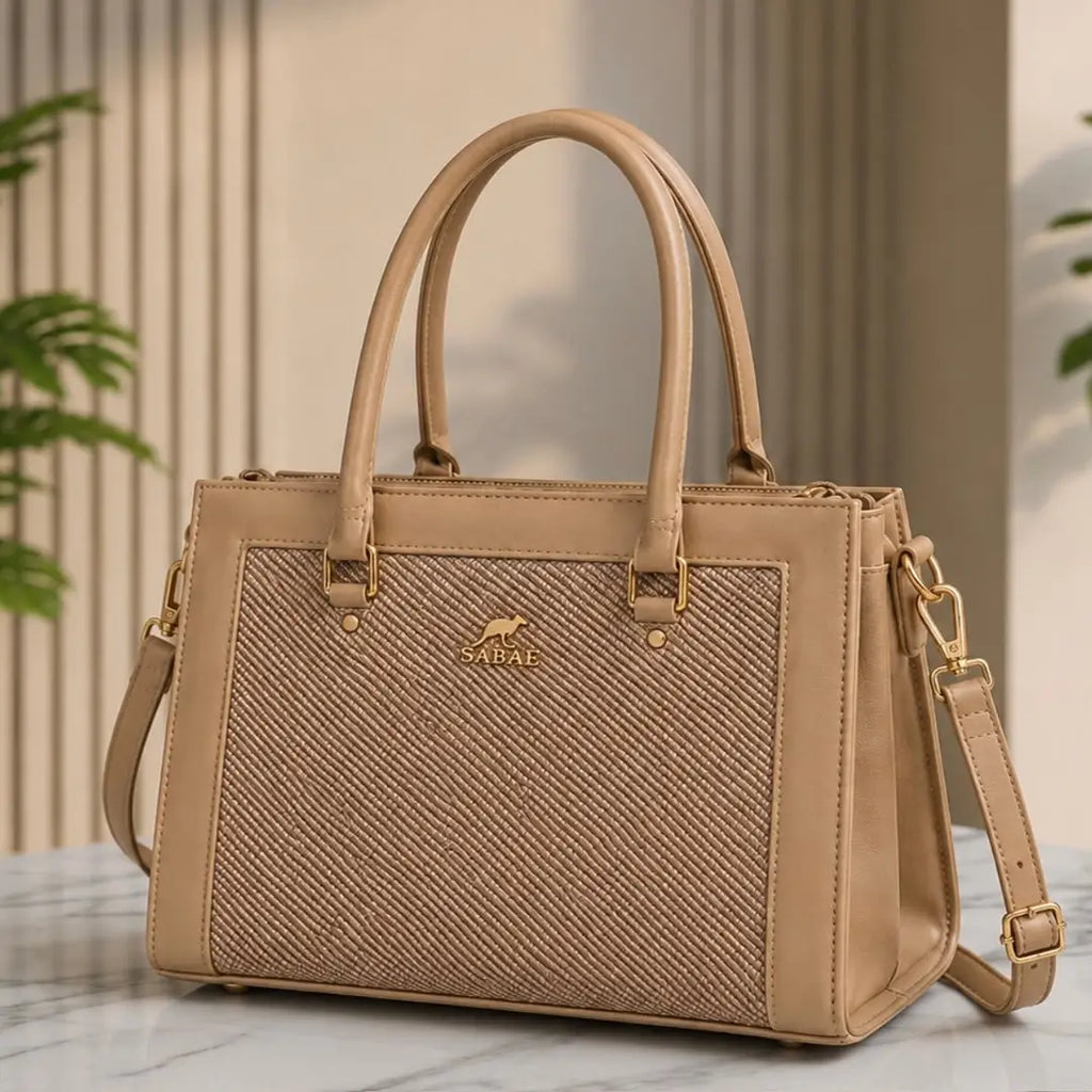 Premium Women's Structured Handbag|Rexine Top HandleShoulde