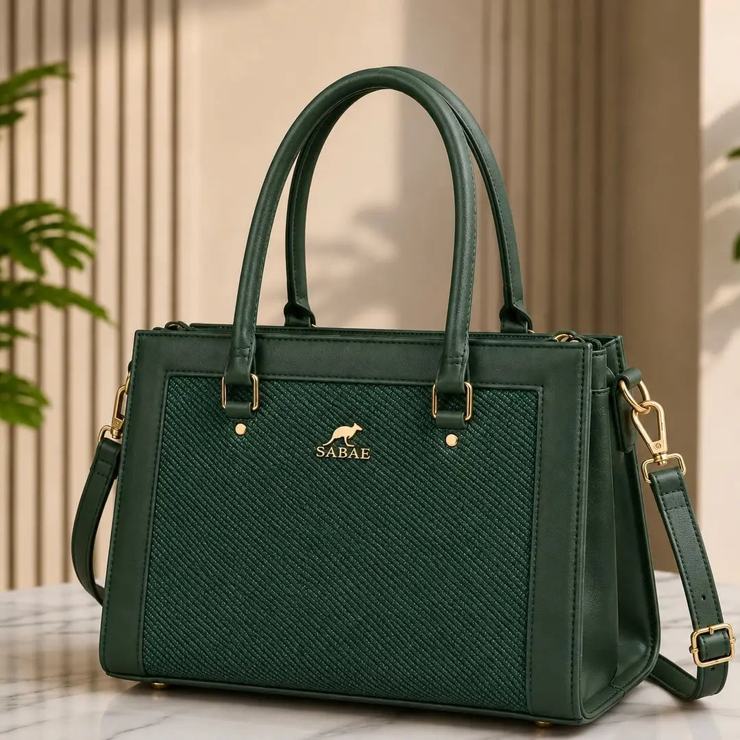 Premium Women's Structured Handbag|Rexine Top HandleShoulde
