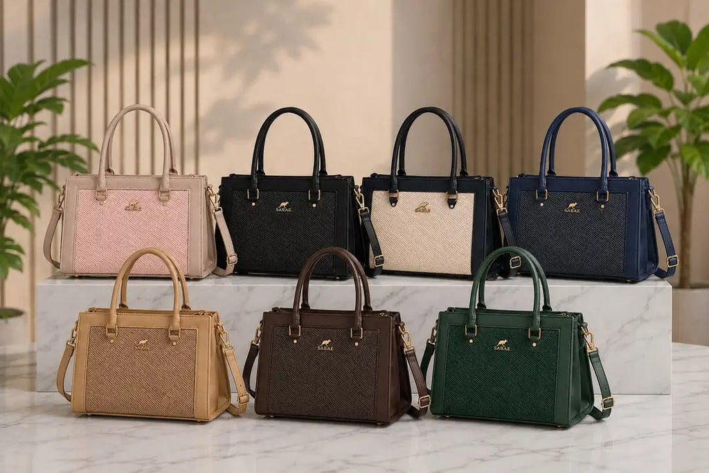Premium Women's Structured Handbag|Rexine Top HandleShoulde