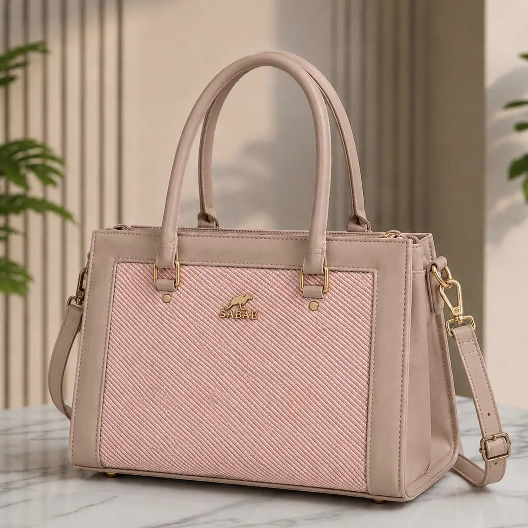 Premium Women's Structured Handbag|Rexine Top HandleShoulde