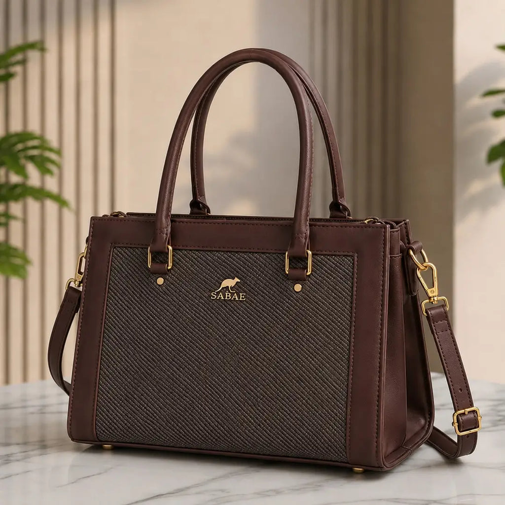 Premium Women's Structured Handbag|Rexine Top HandleShoulde