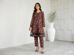 Multicolor Lawn Printed 2Pcs Frock Trouser Set