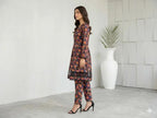 Multicolor Lawn Printed 2Pcs Frock Trouser Set