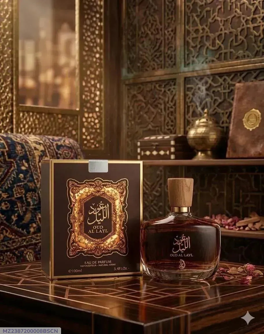 Al Atif Al Hayya Oud Musk Unisex Perfume 100ml Brown Bottle