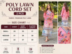 2 Pcs Women's Stitched Lawn Printed Co-Ord Set