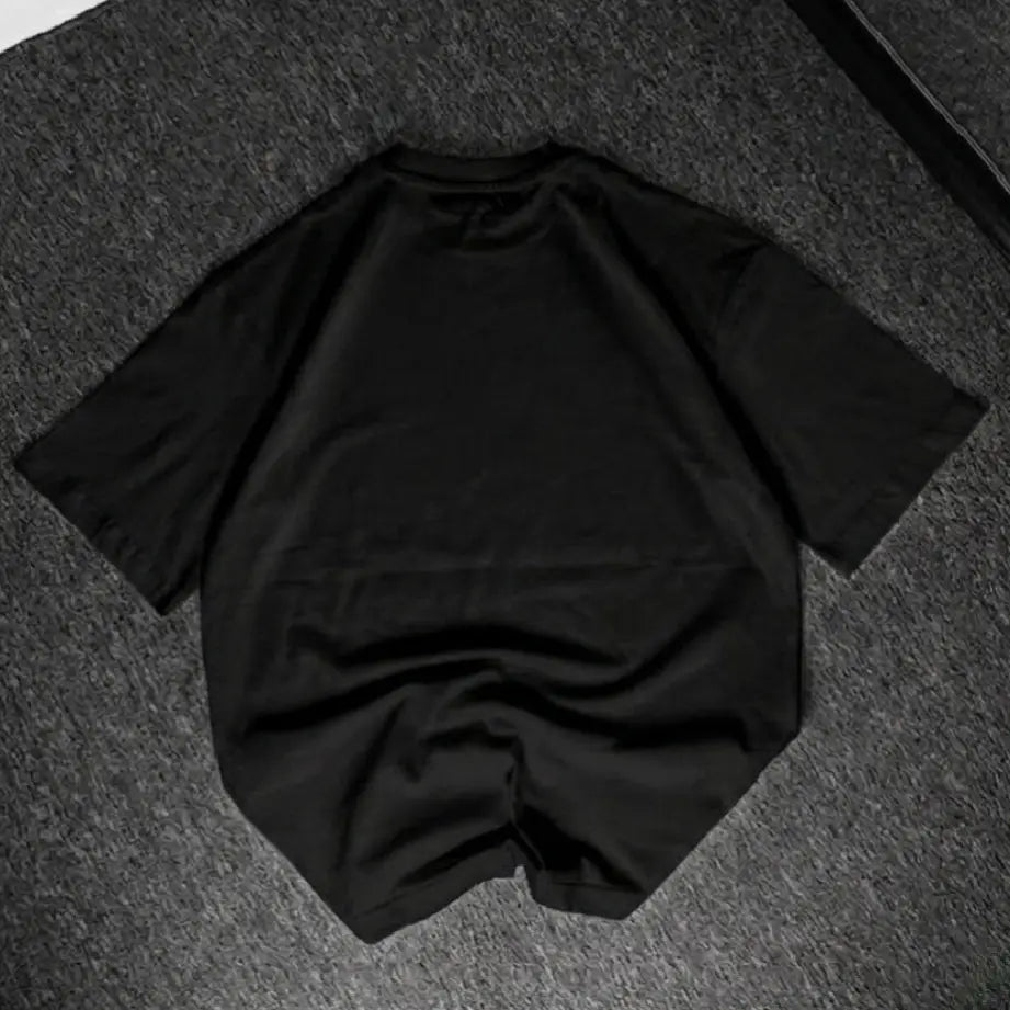 Premium SABR Graphic Drop Shoulder T-Shirt | Black Oversized PC Fabric Tee