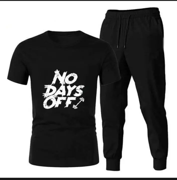 2 Pcs Men's Cotton Printed Track Suit