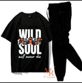 2 Pcs Men's Jersey Printed Track Suit