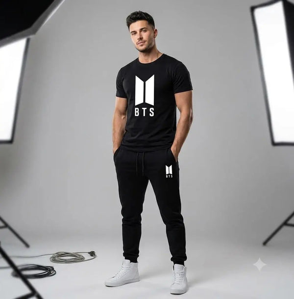 2 Pcs Men's Jersey Printed Track Suit