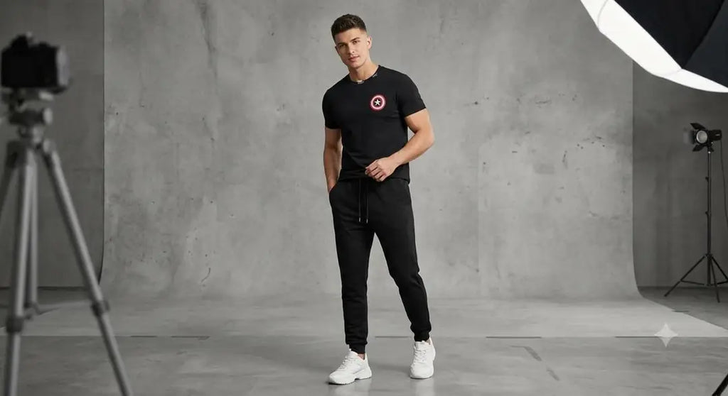 2 Pcs Men's Jersey Printed Track Suit