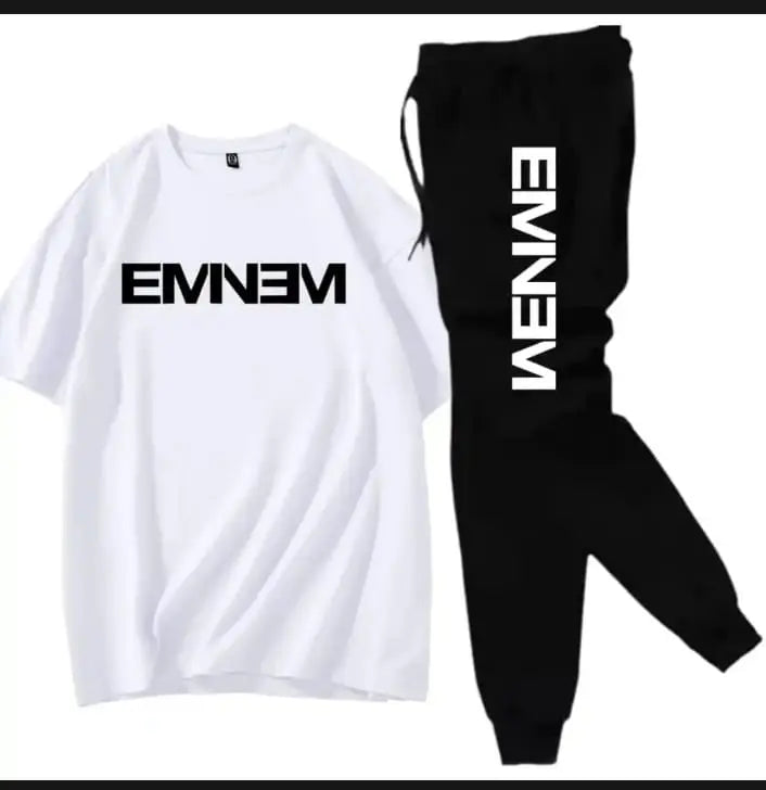 2 Pcs Men's Jersey Printed Track Suit