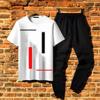 2 Pcs Men's Jersey Printed Track Suit