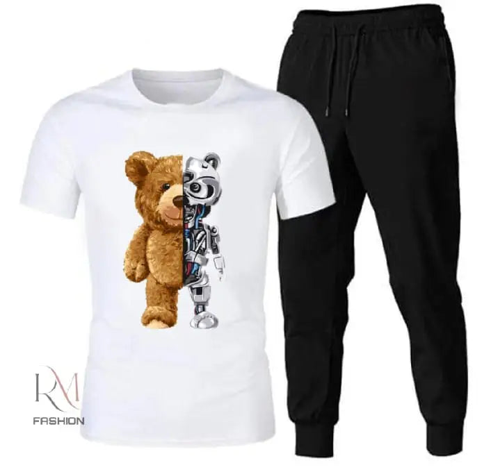 2 Pcs Men's Jersey Printed Track Suit