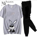 2 Pcs Men's Jersey Printed Track Suit