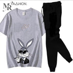 2 Pcs Men's Jersey Printed Track Suit