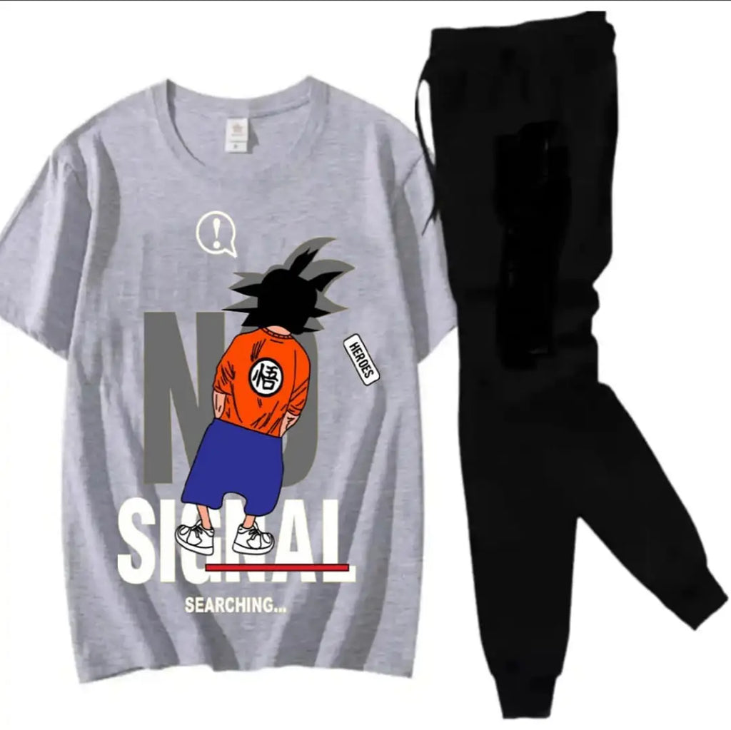 2 Pcs Men's Jersey Printed Track Suit